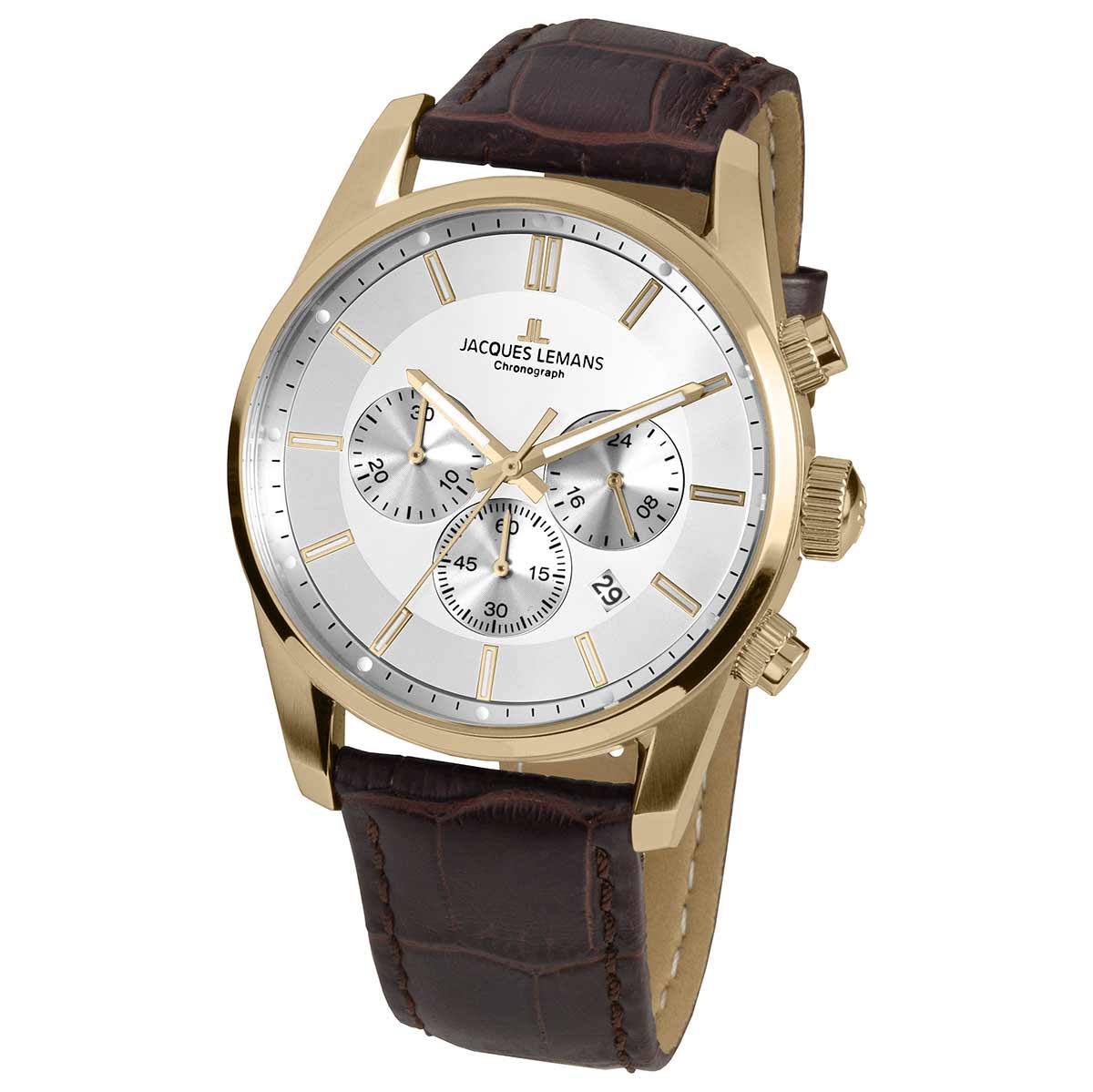 Jacques Lemans Gents Brown Leather Strap 42-6D